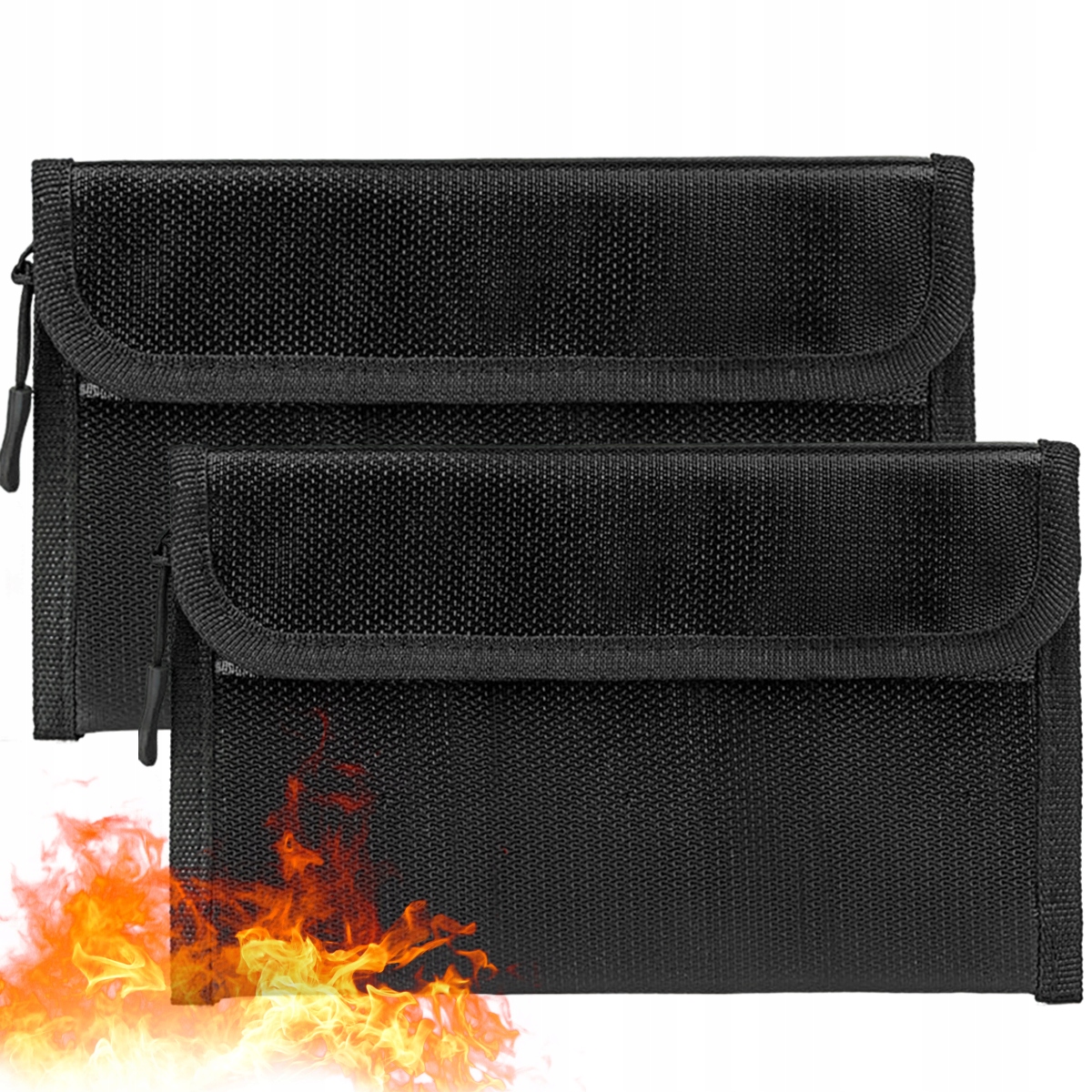 TORBA OGNIOODPORNA WODOODPORNA DOKUMENTY PLIKI PIENIĄDZE ETUI ZESTAW 2x