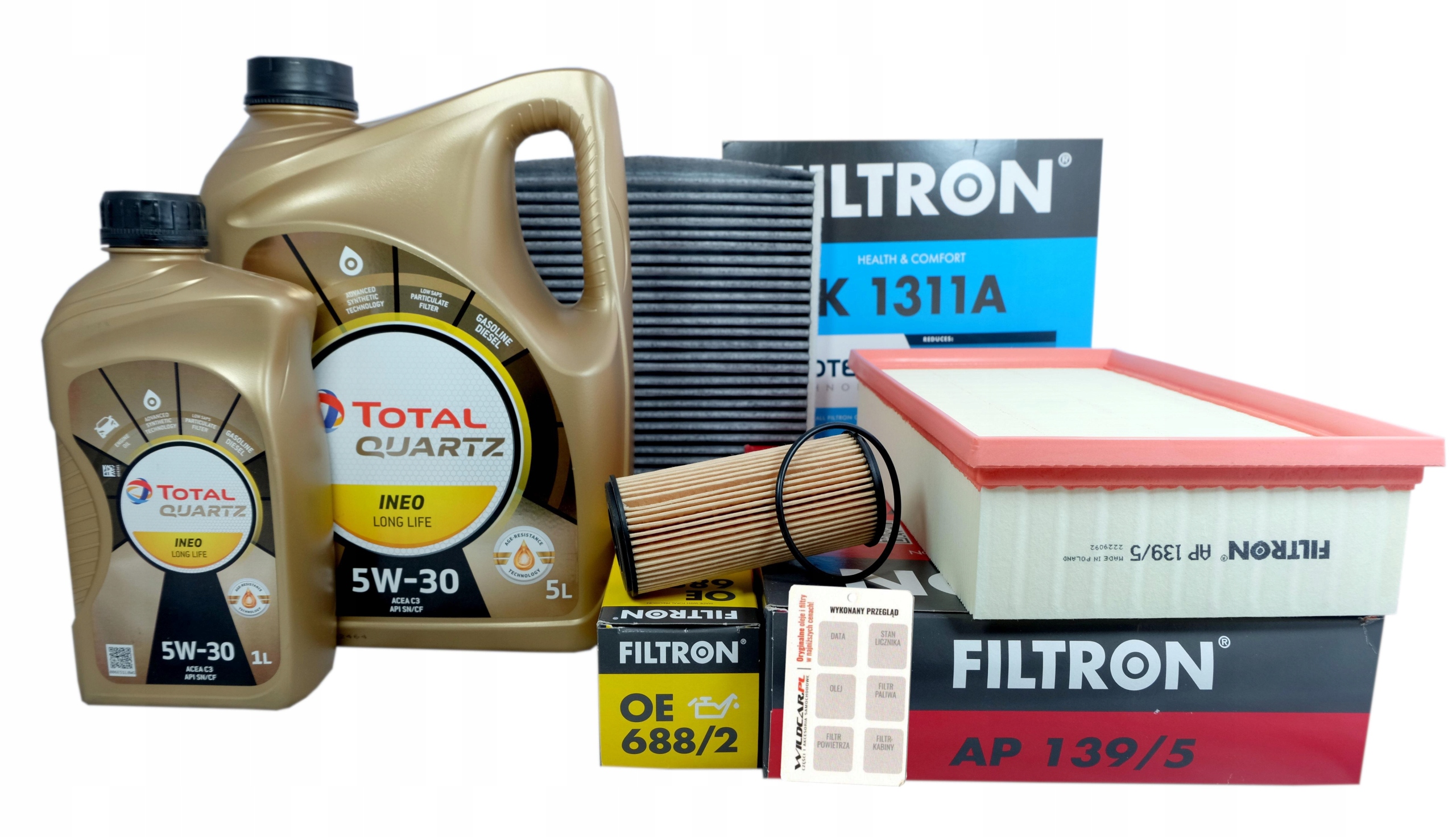 Filtre +Olej Arteon Golf VI VII Polo 2.0 Tsi Gti R