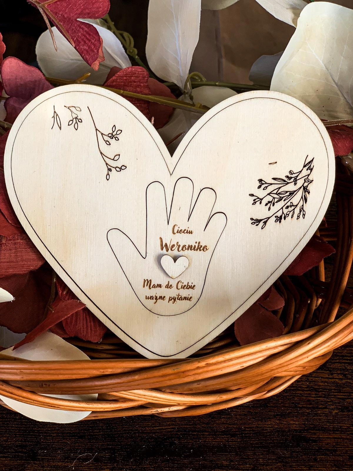 CIOCIU CZY ZOSTANIESZ MOJĄ CHRZESTNĄ ZAPROSZENIE CHRZEST PROŚBA CHRZESTNEJ Wysokość produktu 12 cm