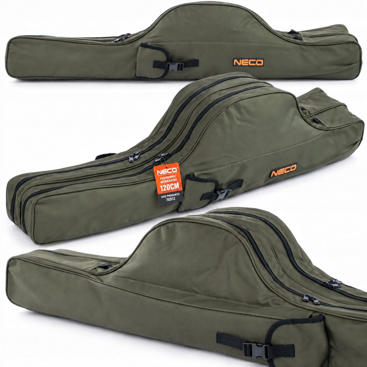 Rybářské Pouzdro 2 Komory Neco 120 CM Neoprenové, Pevné, Odolné