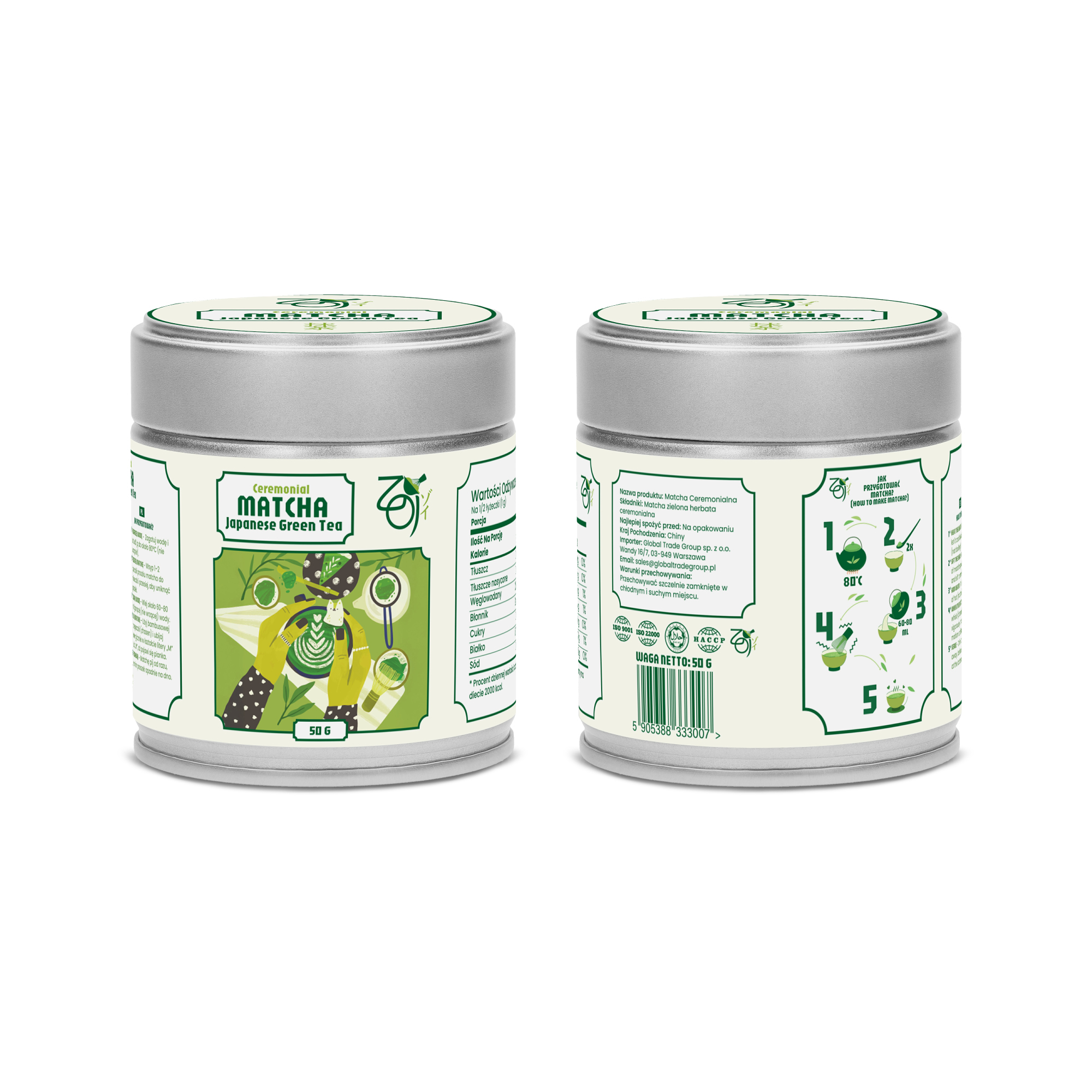 Zoi Matcha japonský Čaj Ceremoniální Zelený Čaj 50 g