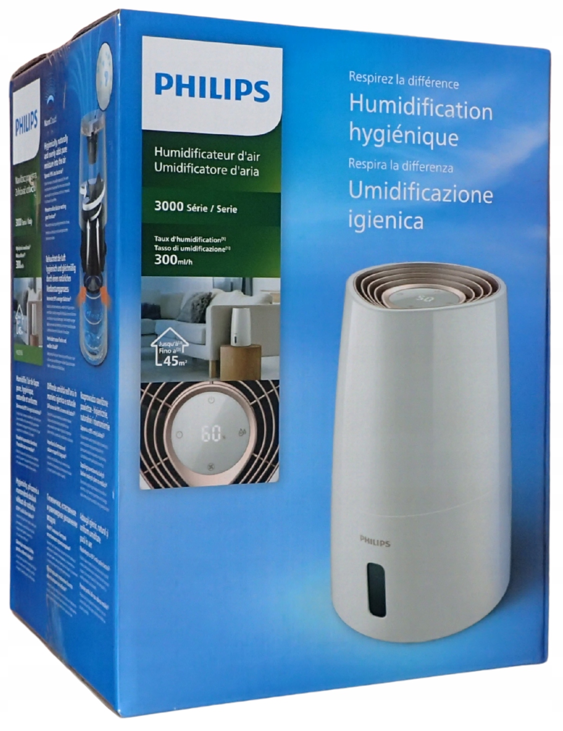 Nawilżacz Powietrza Philips HU3916/10 NanoCloud bez Plam 3.0l do 45 m²