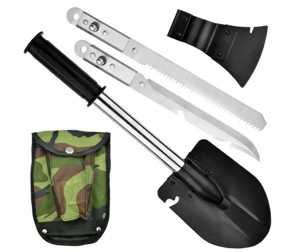 SAPERKA 8W1 ŁOPATA SIEKIERA NÓŻ PIŁA TOPOREK