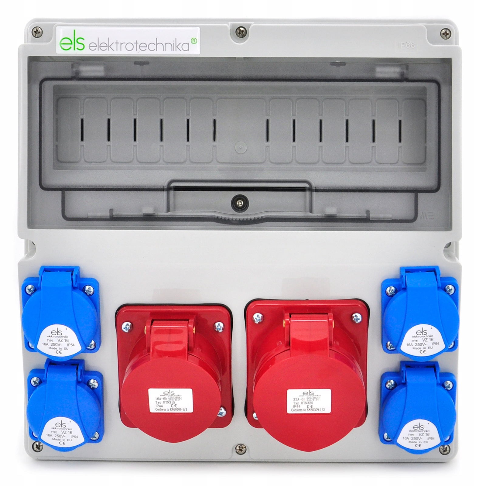 Stavební Rozvaděč Silový 16A 32A 5P 4x230V Nezabezpečený IP44