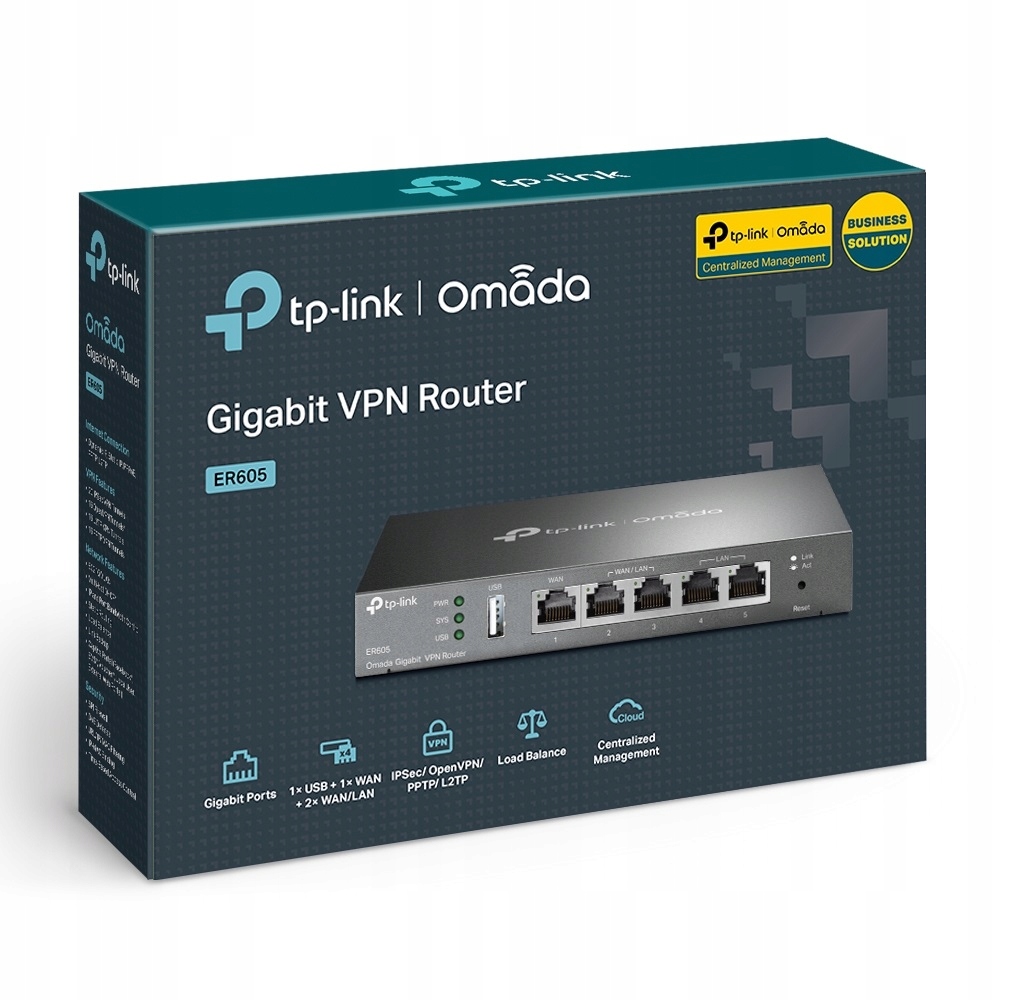 ROUTER TP-LINK TL-ER605, VPN, Multi-WAN, OMADA Model TL-ER605
