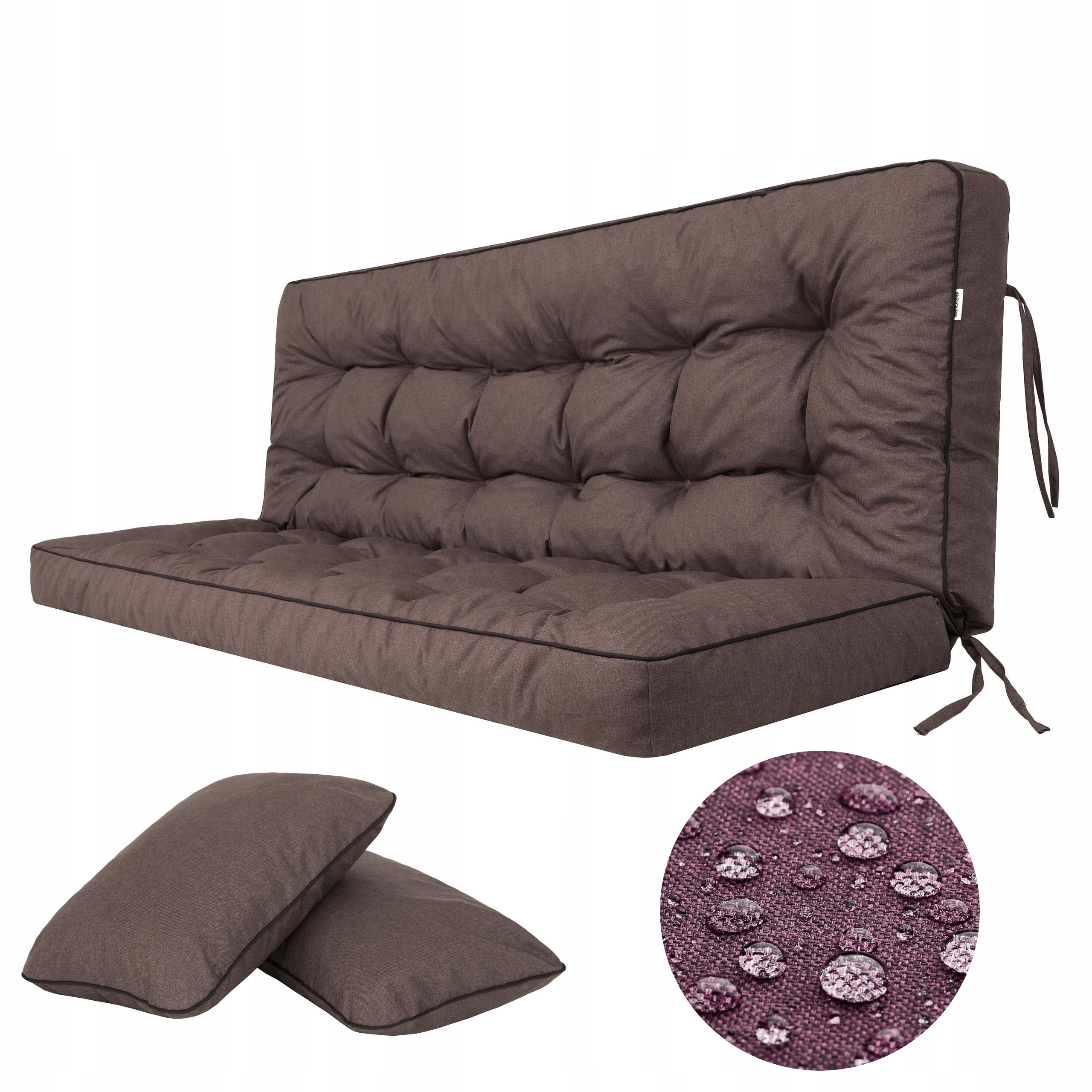 Polštář na houpačku Polštář na zahradní lavičku voděodolný 120 cm 2 Polštářky