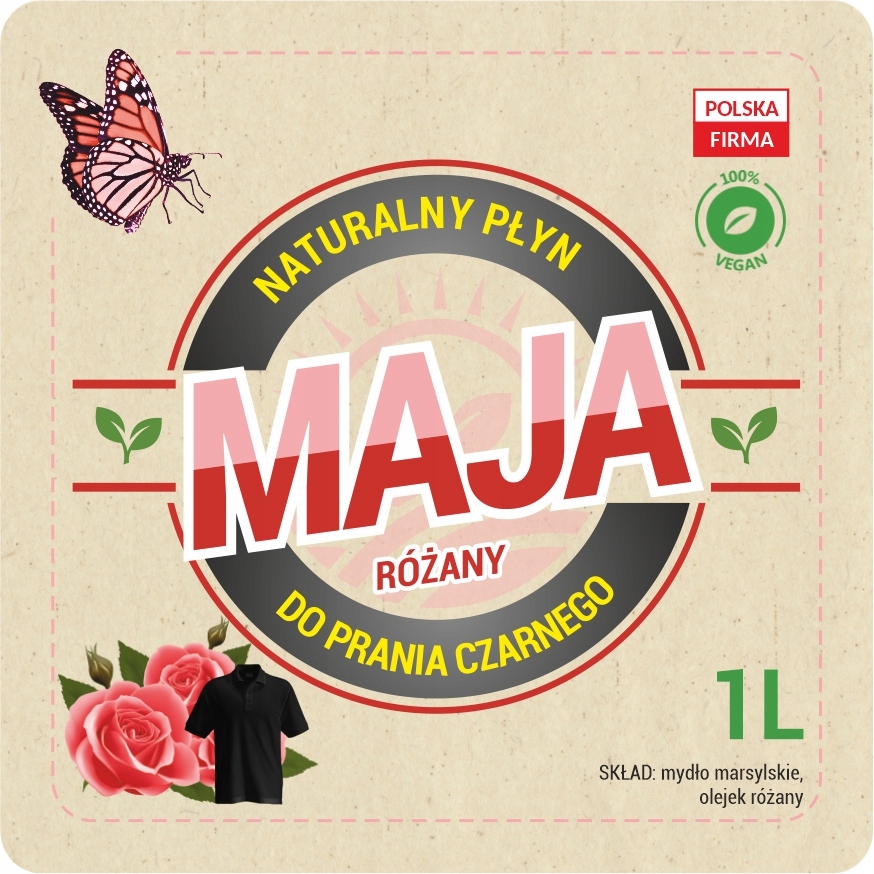 

Eko Płyn do prania Maja do czarnego-Różany 1L