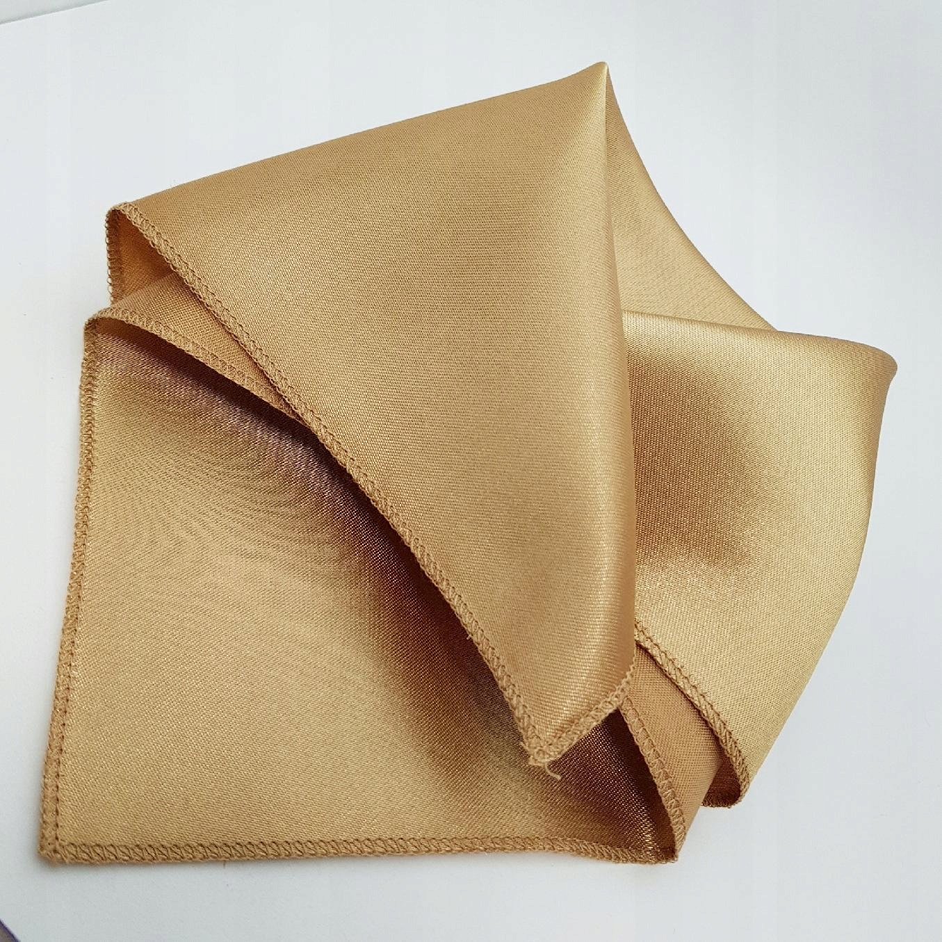 STARE ZŁOTO- BEŻ POSZETKA W POŁYSKU CHUSTECZKA