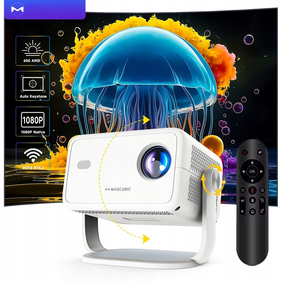 Led Projektor Magcubic L018 4K 1080p Android Smart Tv WiFi Bluetooth Reproduktor