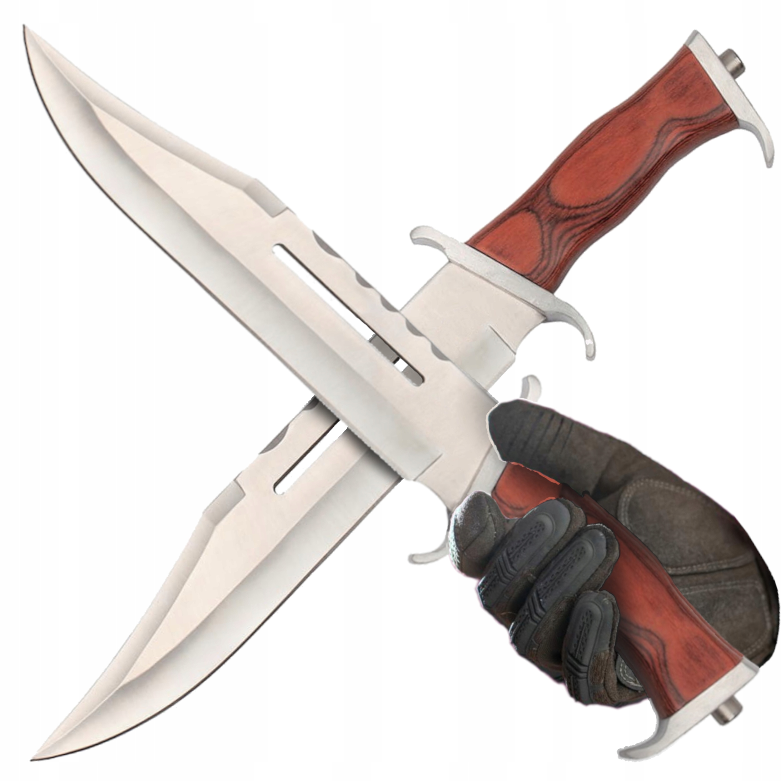 Nůž Rambo Part III Věrná Replika Výkonný Masivní Kožený Pouzdro Pro Přežití