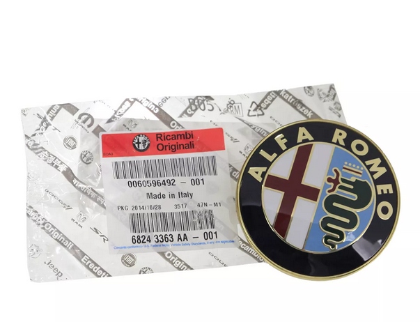 EMBLEMAT LOGO ZNACZEK PRZÓ ALFA ROMEO 147 156 159 60596492 FCA OE ORYGINAŁ