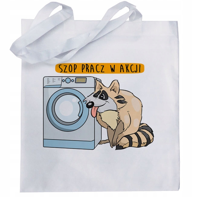 

Zabawna torba eko szop pracz pralka