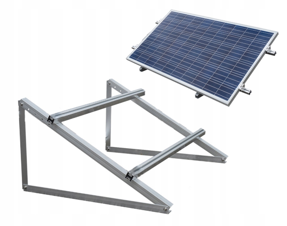System Mocowania 1 Modułu Pv Poziomo Na Trójkątach 35st.