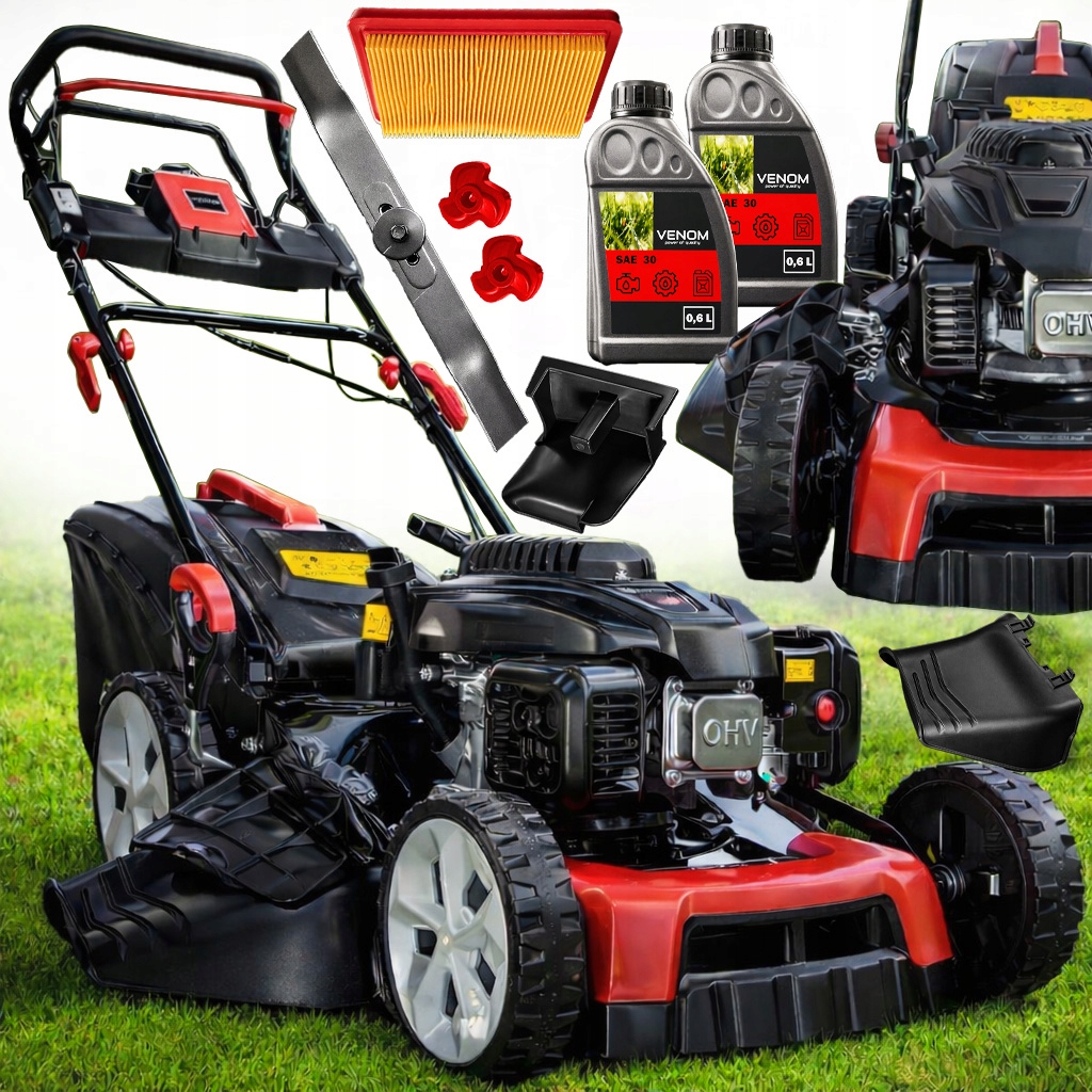 Výkonná Benzínová Sekačka S Pohonem 53 CM Motor Loncin 196CC Nový Model 9V1