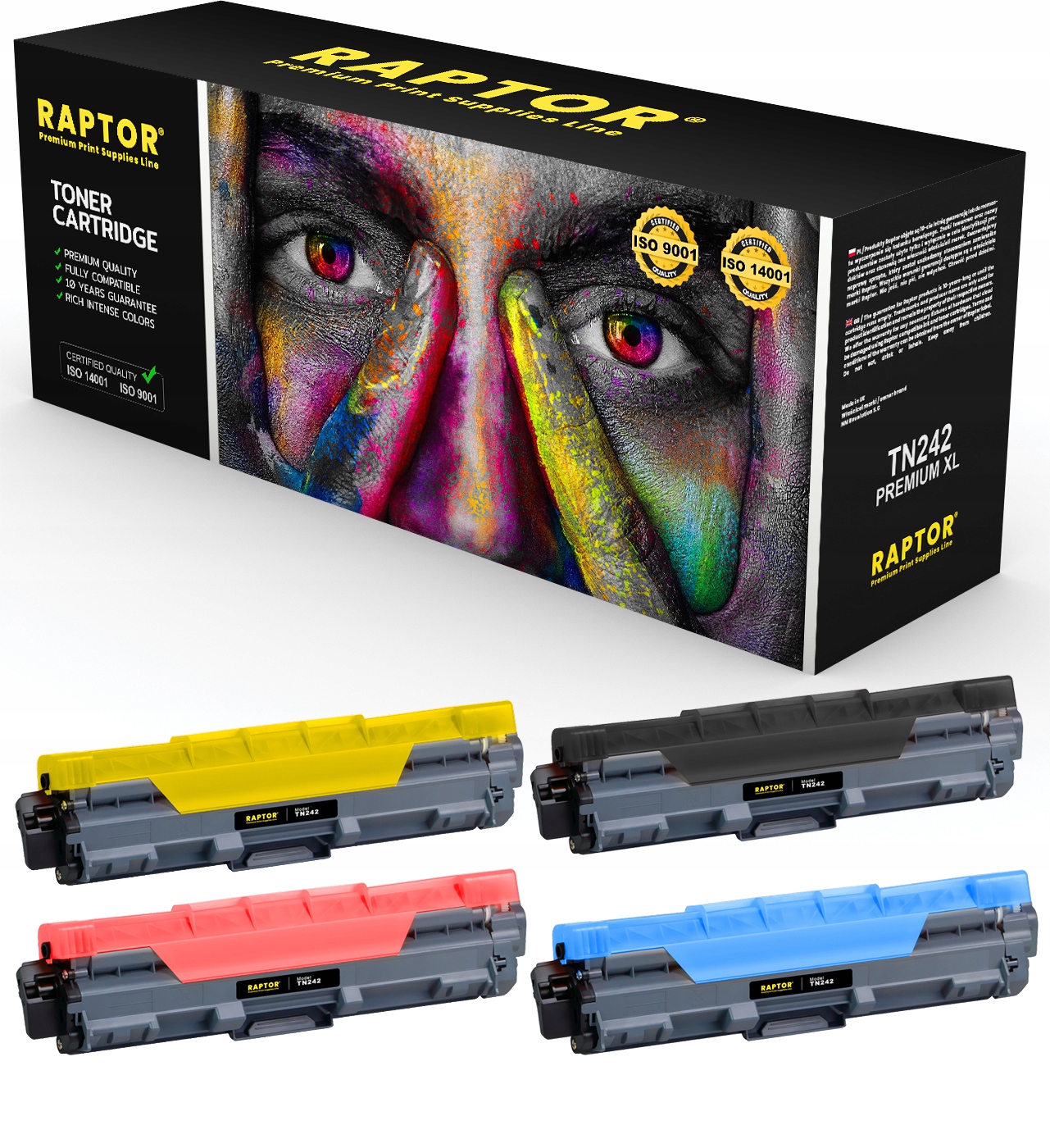 4x Toner Pro Brother TN242 DCP-9017CDWB HL-3142CW