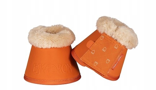Kaloszki Eskadron FauxFur Platinum vermilion-orange S