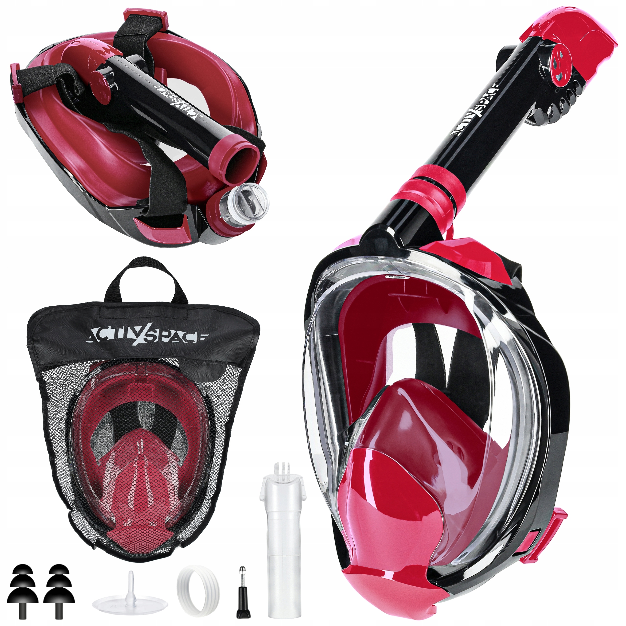 Potápěčské Brýle Pro Potápění Plavání Skládací L/XL Celoobličejová Nezamlžuje Sadu