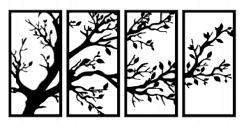 Nástěnná Dekorace 3D strom života větve XL panel 90x180 cm