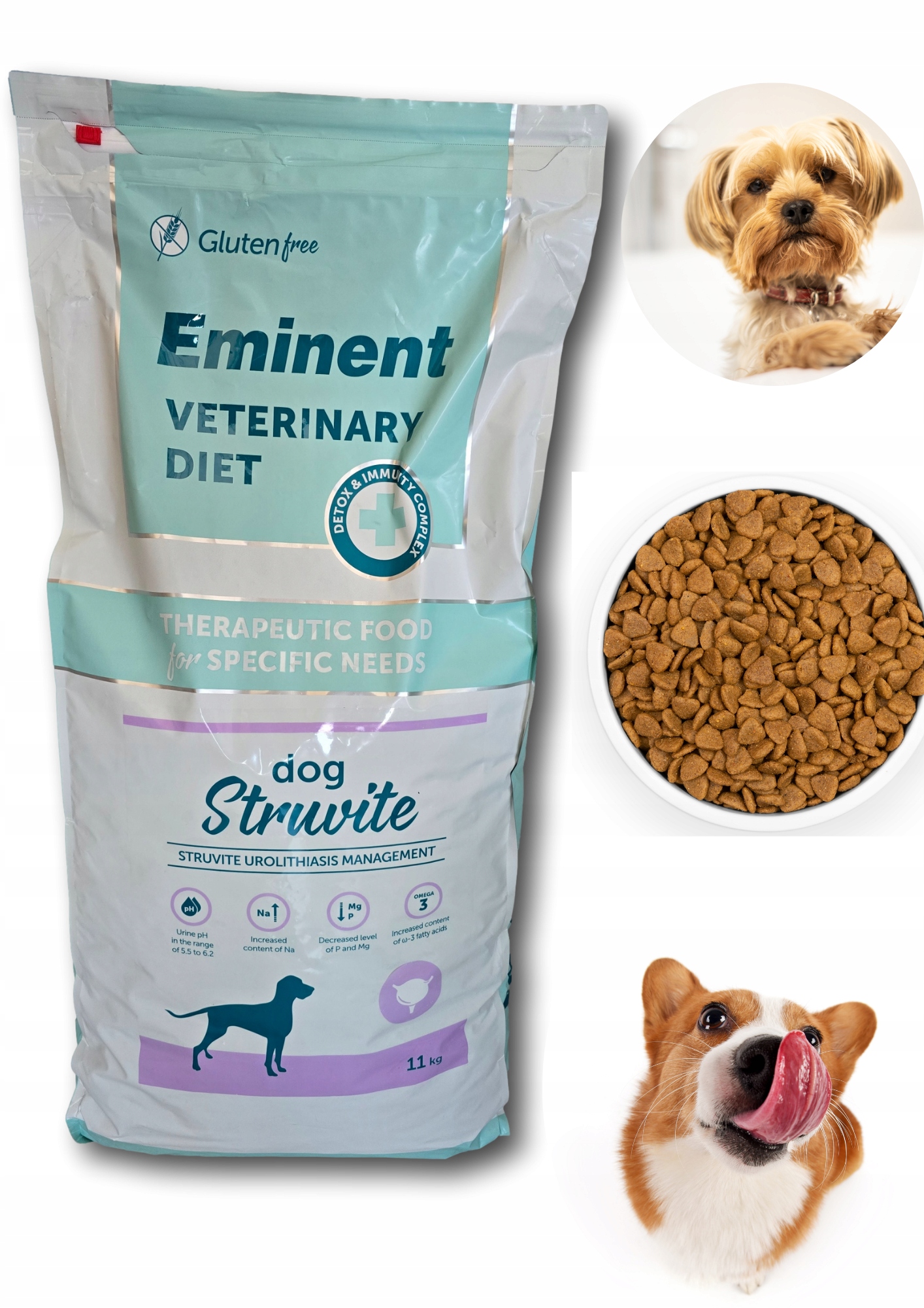 Eminent Veterinary Diet Dog Struvite 11 kg krmivo na ledviny