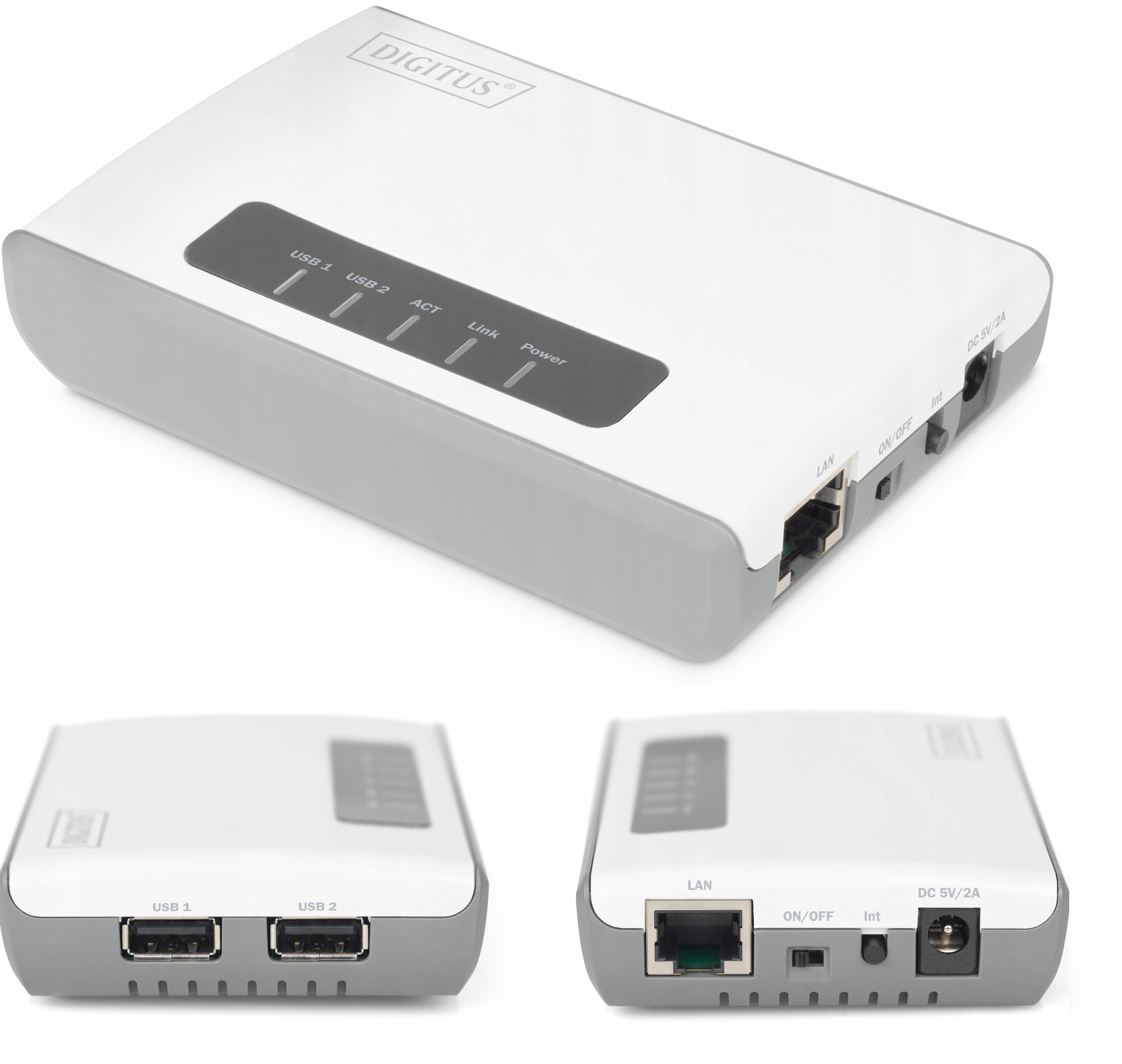 Digitus Bezdrôtový Sieťový Server Lan 2xUSB