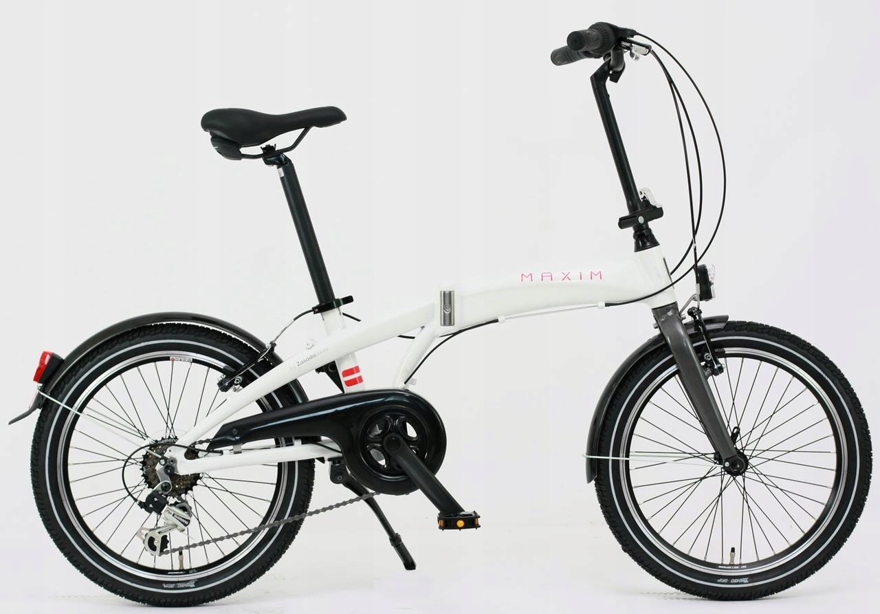 Rower Składak Maxim MC 1.0 Koła 20 Rama 13 Aluminiowy 6 Biegowy Biały
