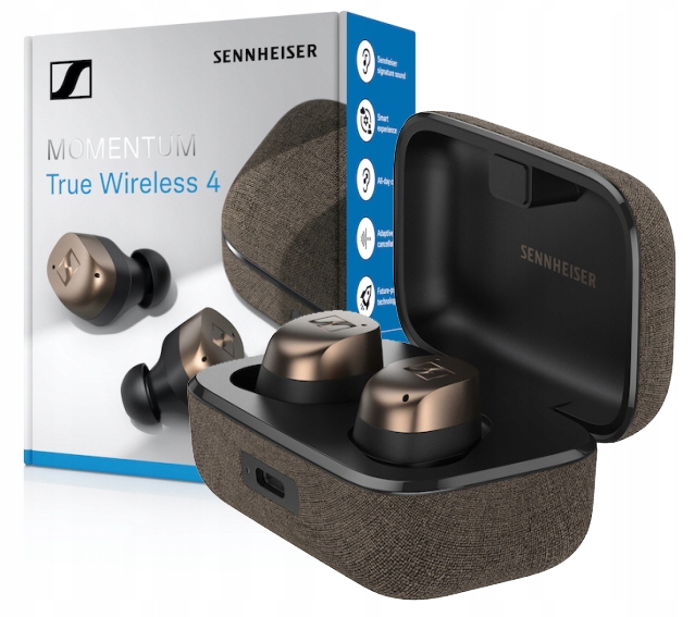 Sennheiser Momentum True Wireless 4 Černá měděná sluchátka s hybridním Anc, aptX a výdrží 30 hodin, Bt 5.4