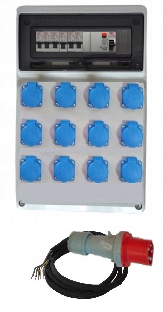 Stavební rozvaděč elektrický D12WR kabel 63A