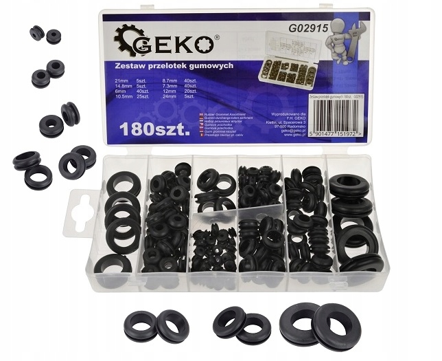 PRZELOTKI GUMOWE ZESTAW PRZELOTEK GUMOWYCH 180 SZT