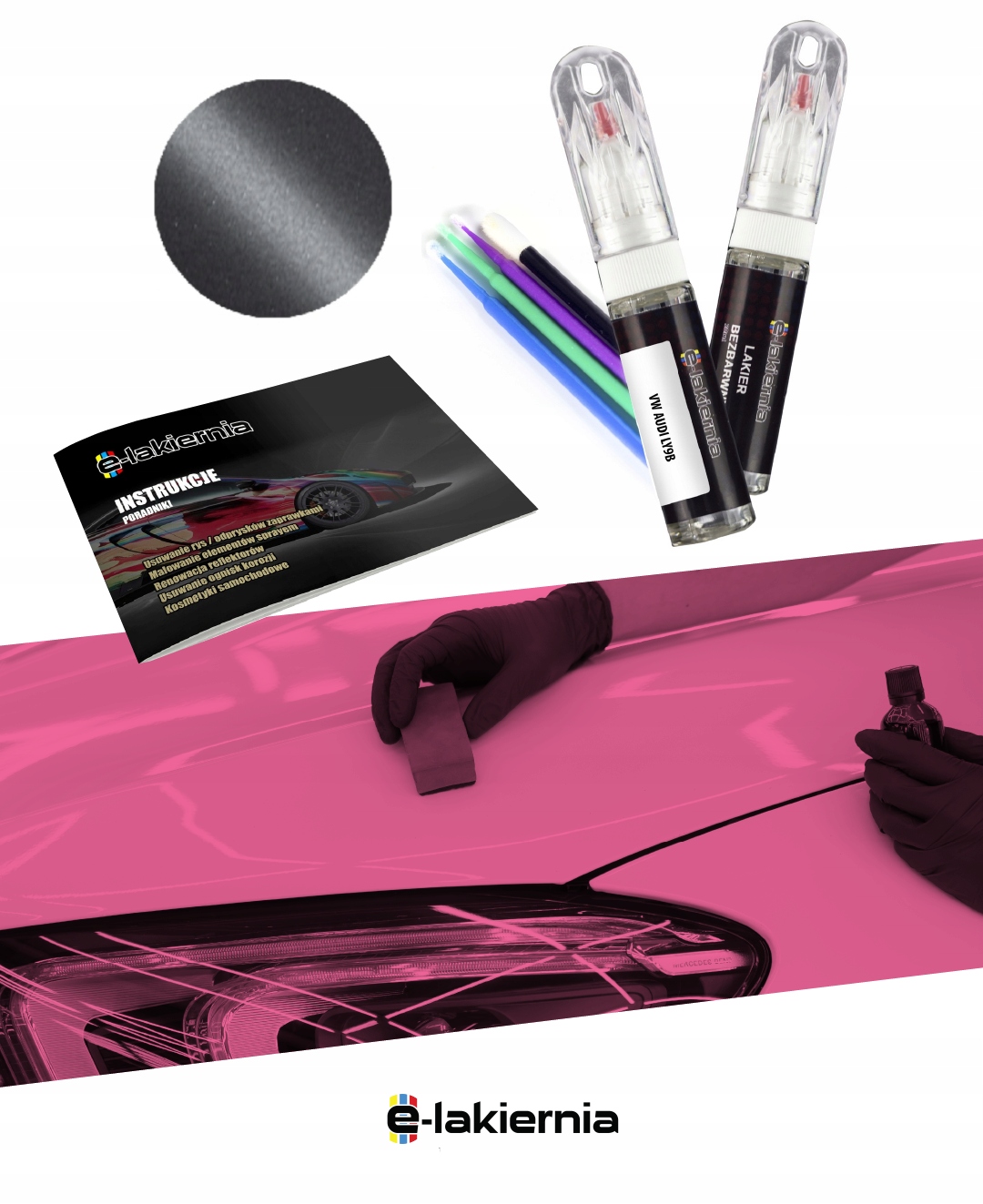 LAKIER ZAPRAWKA 2W1 + BEZBARWNY SAMOCHODOWY ZAPRAWKOWY PEUGEOT KTV KTVD Pojemność opakowania 40 ml