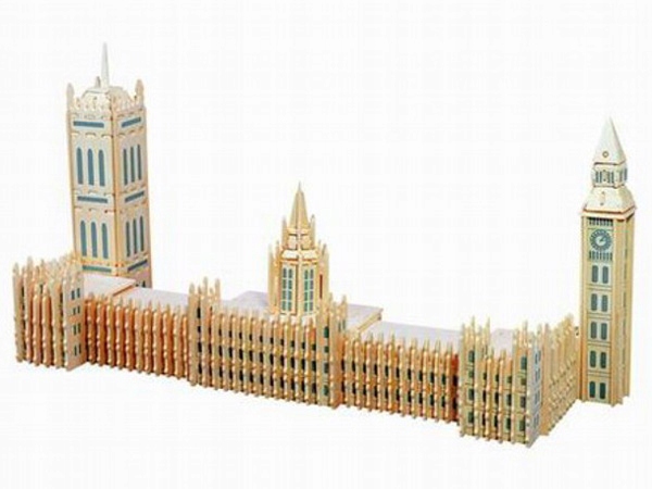 Wieża zegarowa Big Ben składanka drewniana puzzle 3D P125 Sea-Land