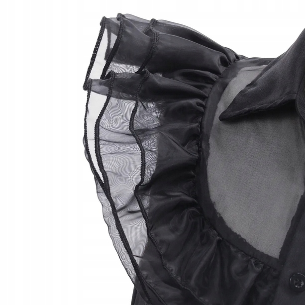 STRÓJ WEDNESDAY ROZMIAR 134-140-146 XL + Peruka Motyw Wednesday