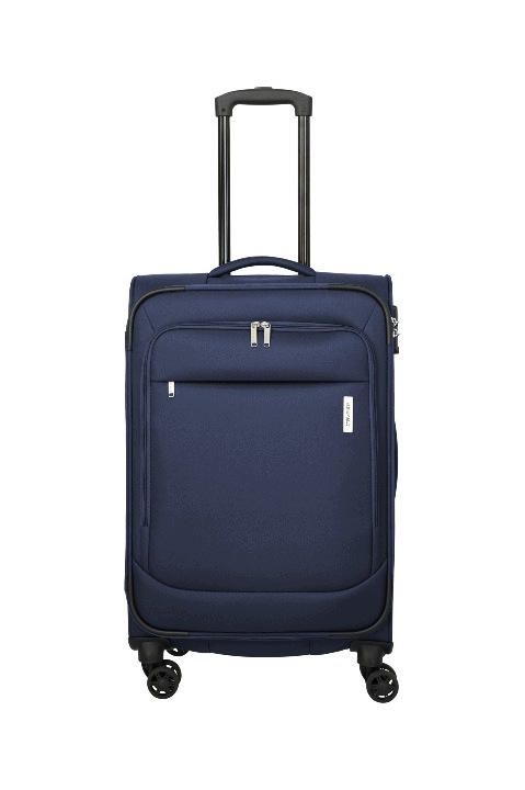 Střední kufr 66 cm M Travelite Priego, modrá barva