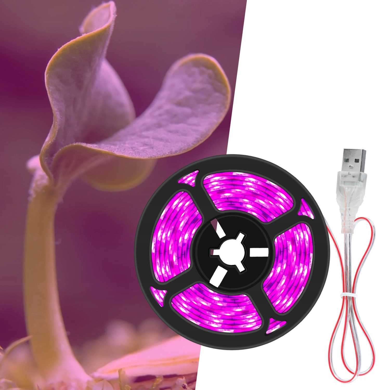 Taśma LED Plant Heckermann 1m USB IP20 Maksymalna moc 50 W