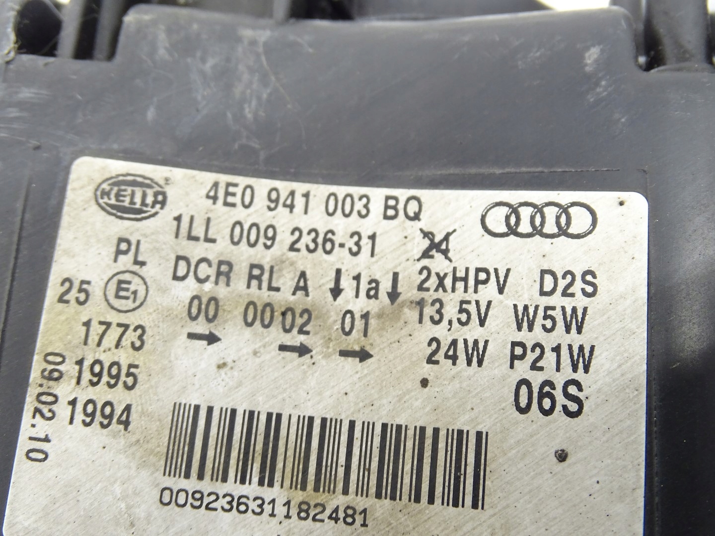 light left left front front XENON AUDI A8 D3 LIFT 4E0941003BQ