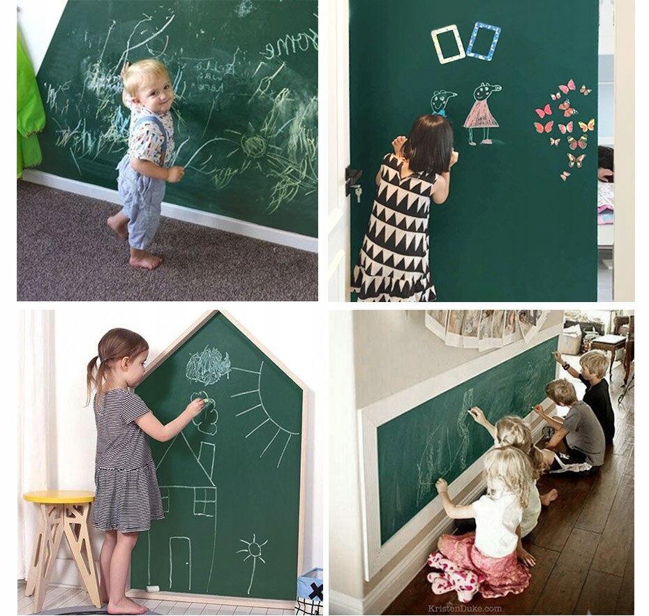 TABLICA KREDOWA SAMOPRZYLEPNA DUŻA XXL + 5x KREDA Motyw Inny