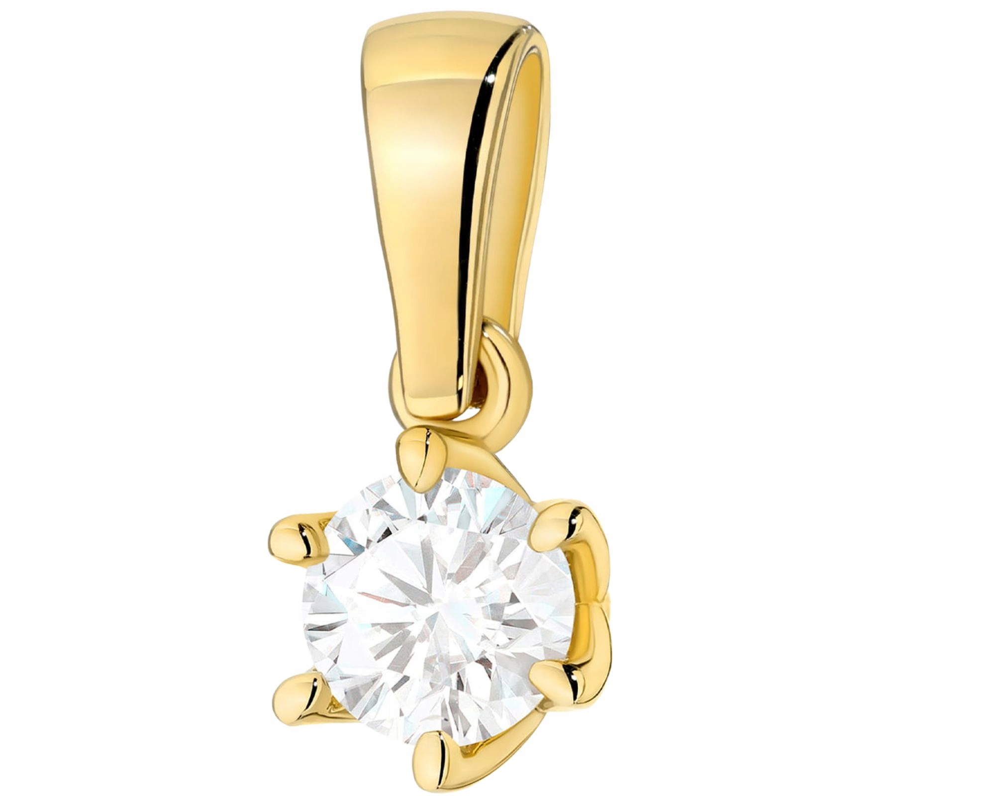 Elegantní Přívěsek S Briliantem Zlato 585 Dárek Gravírování
