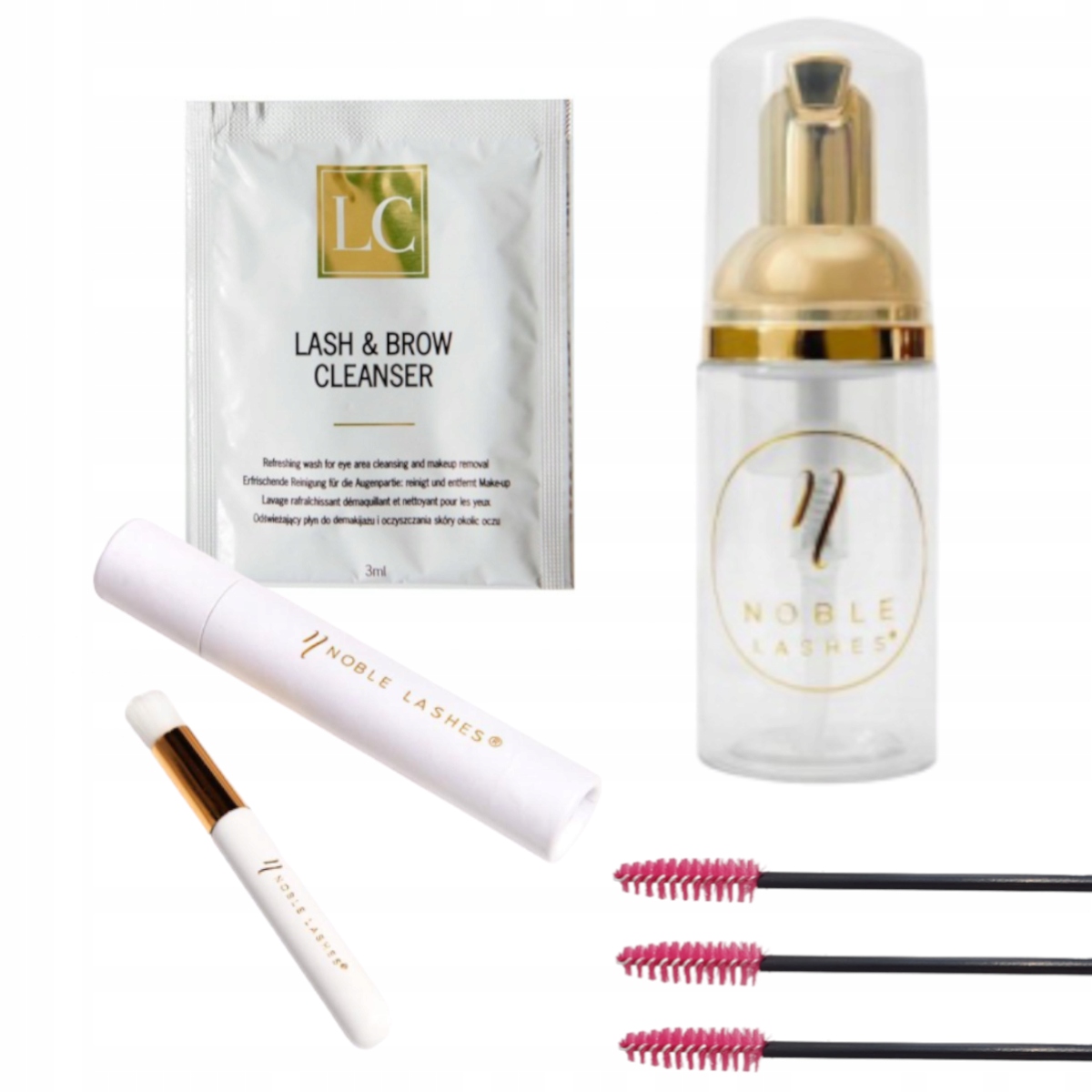 

Szampon do rzęs LC + butelka + pędzel w etui Noble