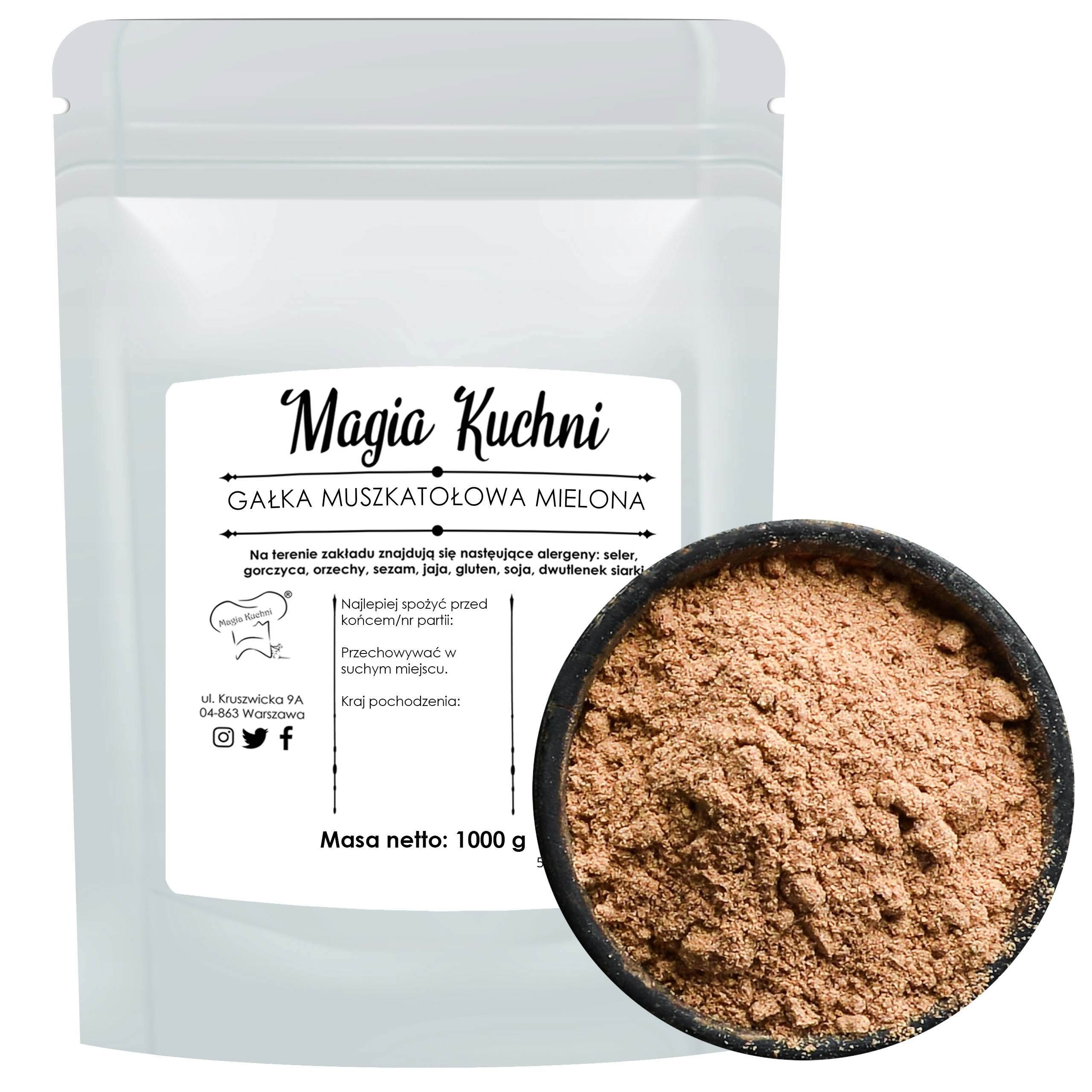 Levně Muškátový Oříšek 1kg Mletý Aromatický a Kořeněný