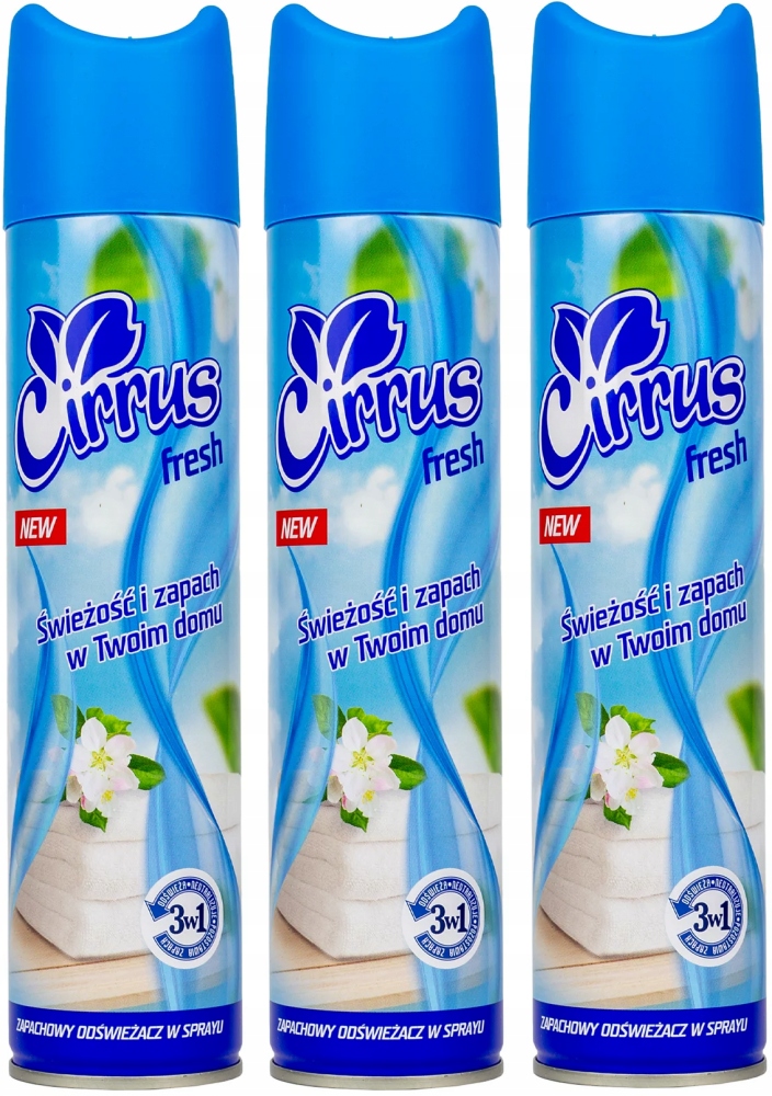 

Odświeżacz powietrza Cirrus spray fresh 3x300ml