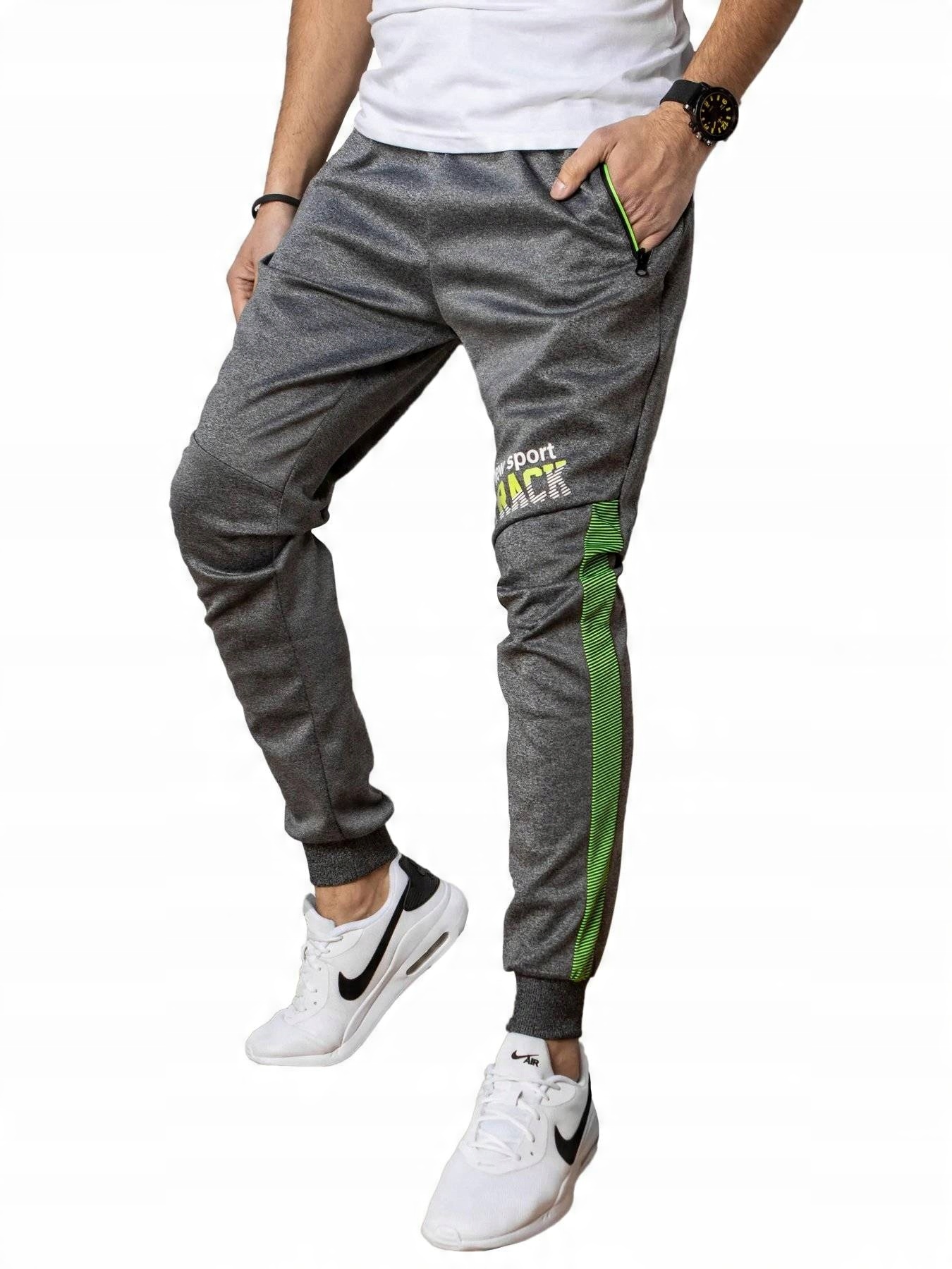 

Męskie Spodnie Joggery Dresowe ux3058 - M