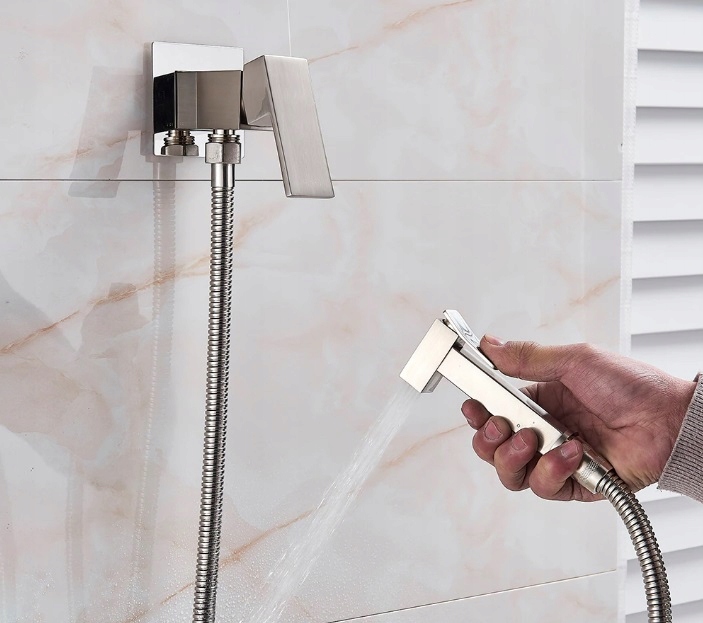 BATERIA BIDETOWA ZESTAW PODTYNKOWY BIDET CHROM Kolor srebrny