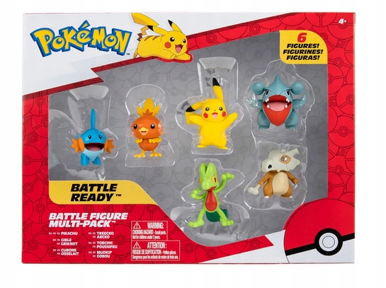 

Pokemon zestaw 6 figurek Treecko Torchic Mudkip