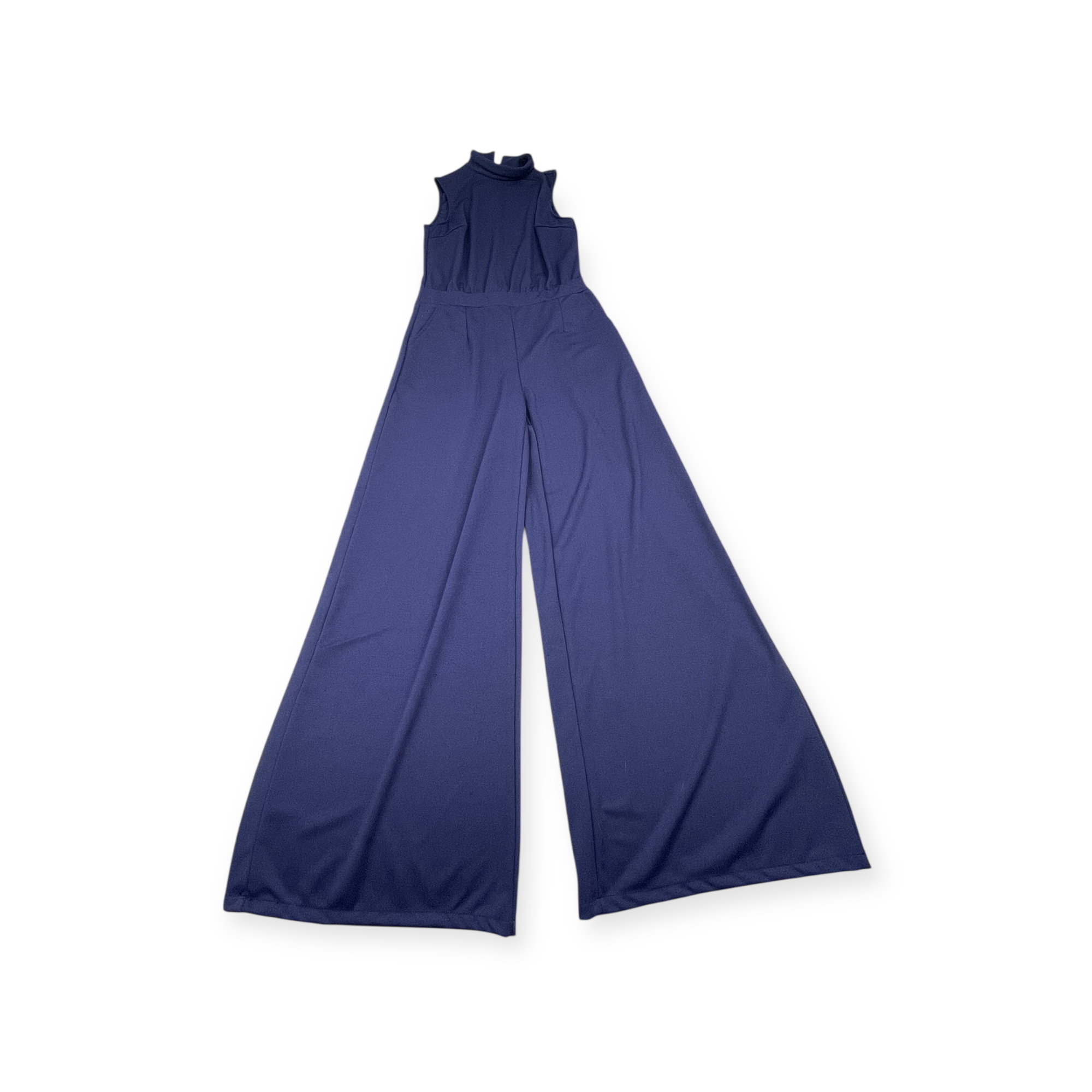 Tmavě modrý dámský overal s krátkým rukávem XL