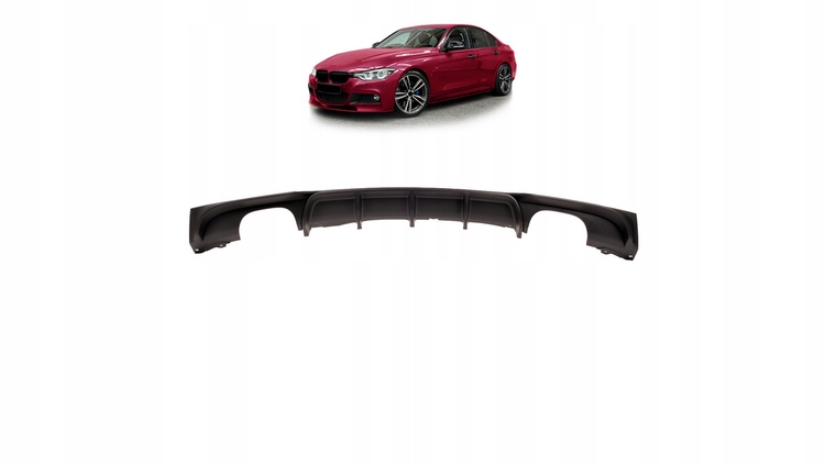 Tylny dyfuzor Matt Black BMW 3 F30 F31 2011-2018