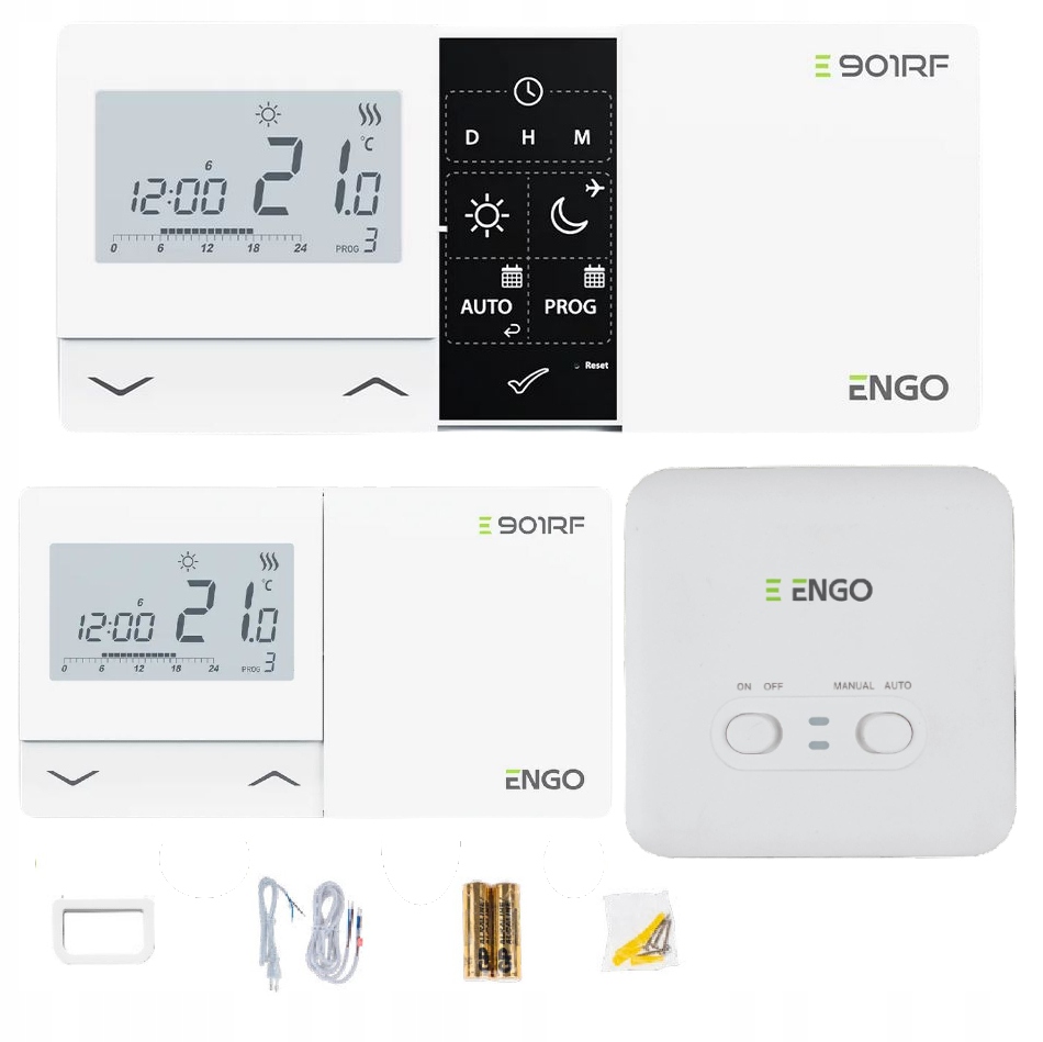 Engo E901RF Bezdrôtový Regulátor Izbového Kotla Darček