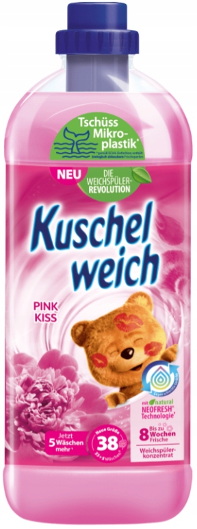 Kuschelweich Pink Kiss Płyn do płukania Różowy 1 L