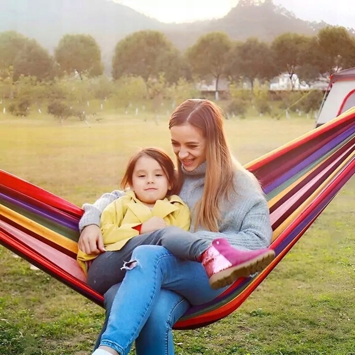 HAMAK WISZĄCY OGRODOWY DWUOSOBOWY MOCNY 220 kg HAMAK Z DRĄŻKIEM 150 cm Model 400257A