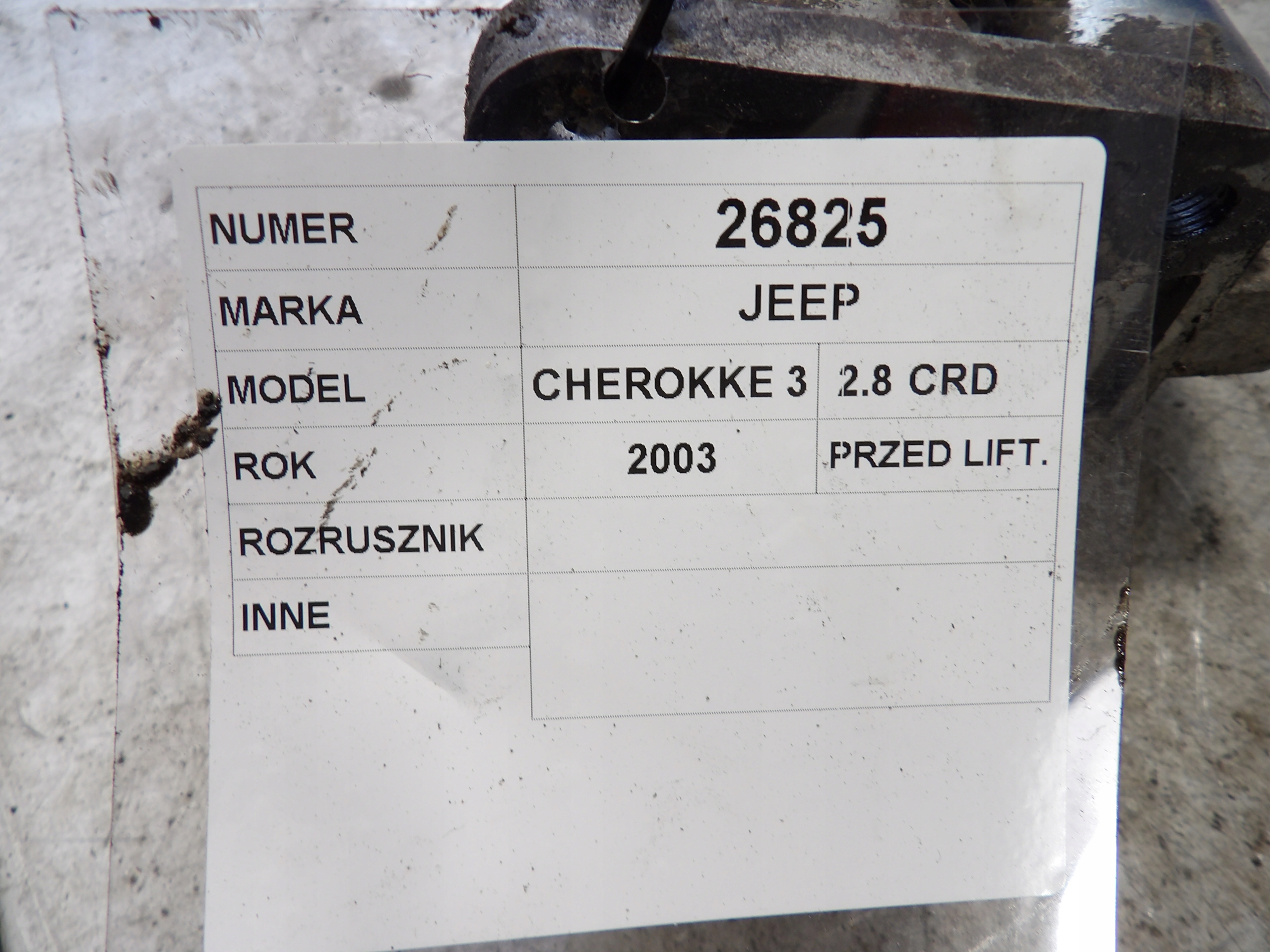 Jeep Cherokee 3 starter 56041579AB