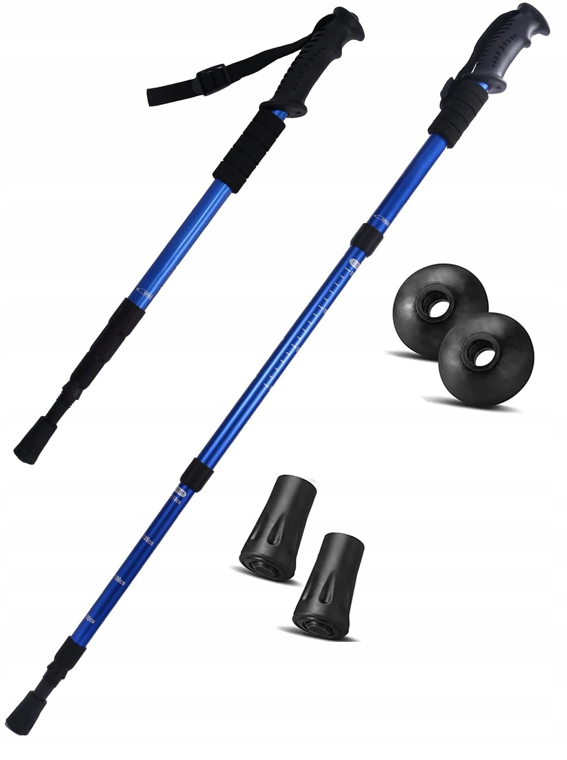 KIJE TREKKINGOWE GÓRSKIE SKŁADANE KIJKI TREKINGOWE DO NORDIC WALKING 2SZT. Model KIJKI TURYSTYCZNE Z KOMPASEM SUPER NA WIOSNE