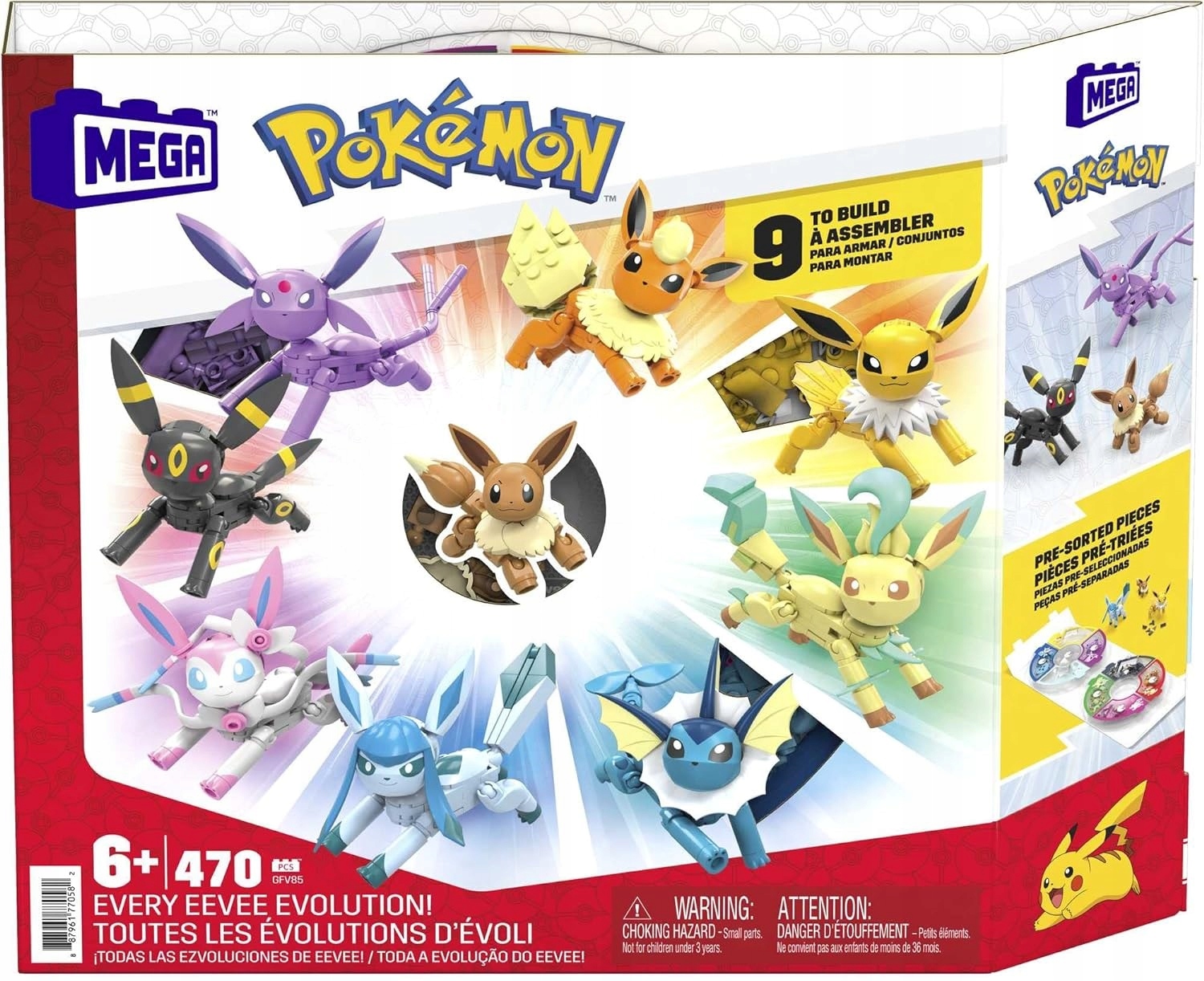MEGA POKEMON GFV85 FIGURKI EVERY EEVEE EVOLUTION Marka Mattel